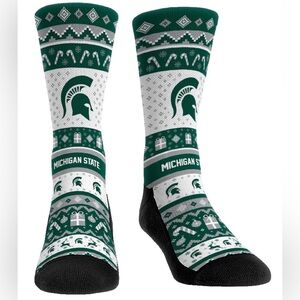 Michigan State Spartans Ugly Sweater Socks Sz. Men’s L/LX 9-13